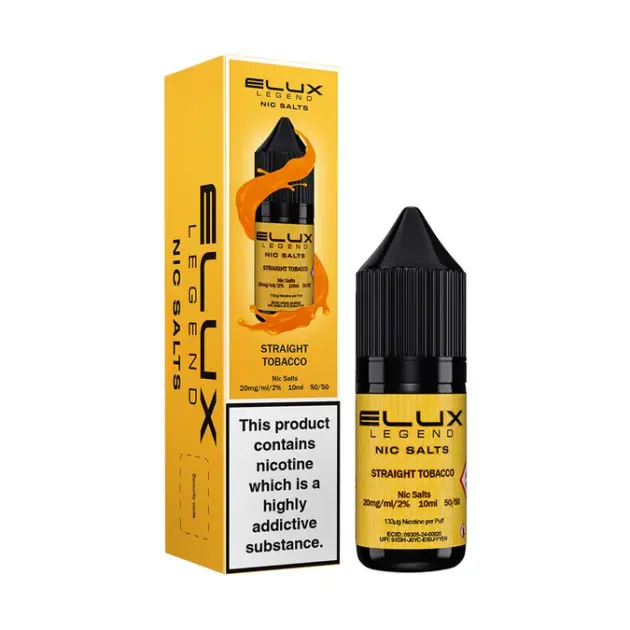 Straight Tobacco Nic Salt E-liquid by Elux Legend