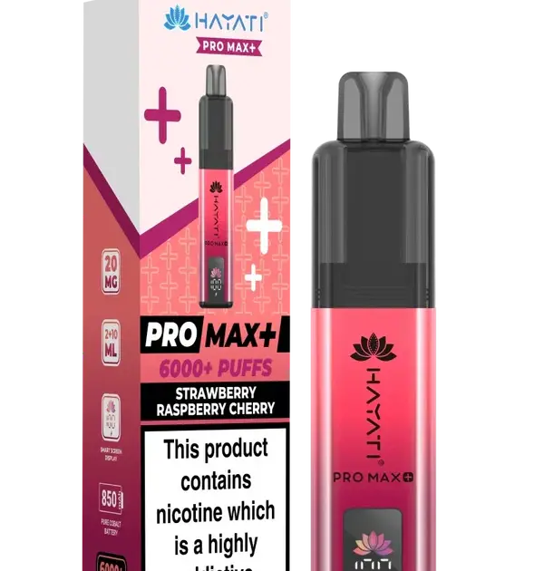 Hayati Pro Max Plus 6000 Strawberry Raspberry Cherry