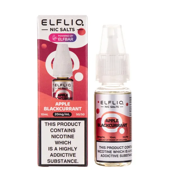 Apple Blackcurrant Nic Salt E-Liquid by Elf Bar Elfliq Salts 10ml