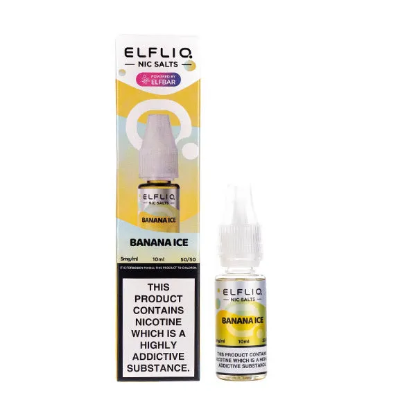 Banana Ice Nic Salt E-Liquid by Elf Bar Elfliq Salts 10ml