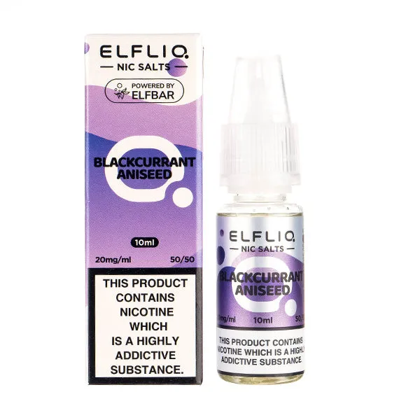 Blackcurrant Aniseed Nic Salt E-Liquid by Elf Bar Elfliq Salts 10ml