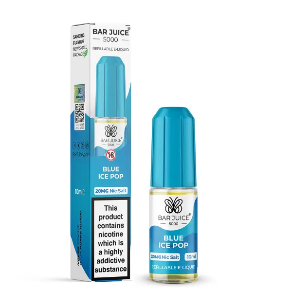 Blue Ice Pop Nic Salt E-Liquid by Bar Juice 5000 10ml
