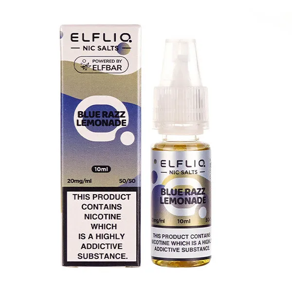 Blue Razz Lemonade Nic Salt E-Liquid by Elf Bar Elfliq Salts 10ml