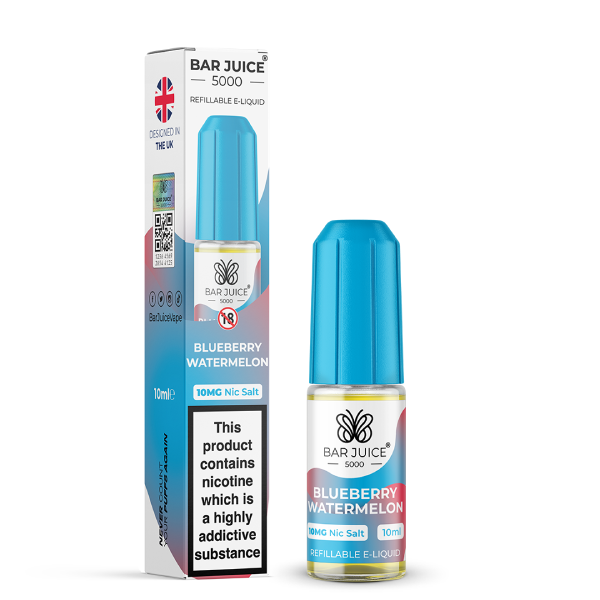 Blueberry Watermelon Nic Salt E-Liquid by Bar Juice 5000 Salts 10ml
