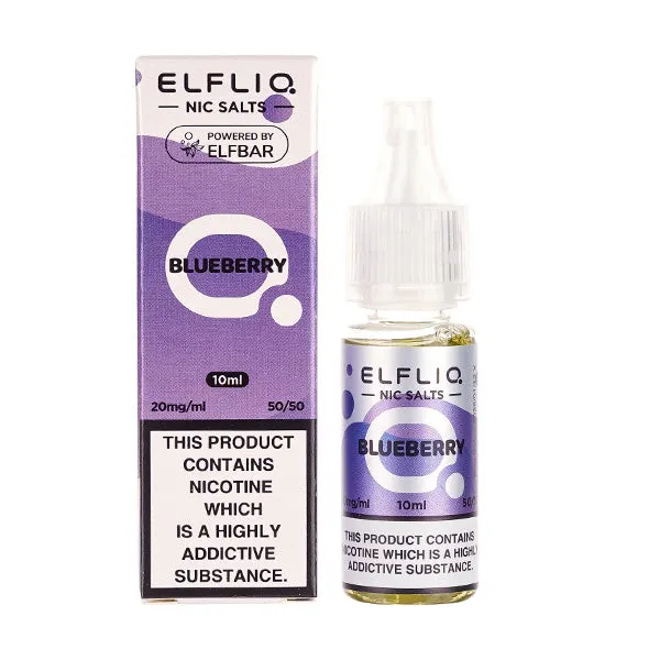 Blueberry Nic Salt E-Liquid by Elf Bar Elfliq Salts 10ml