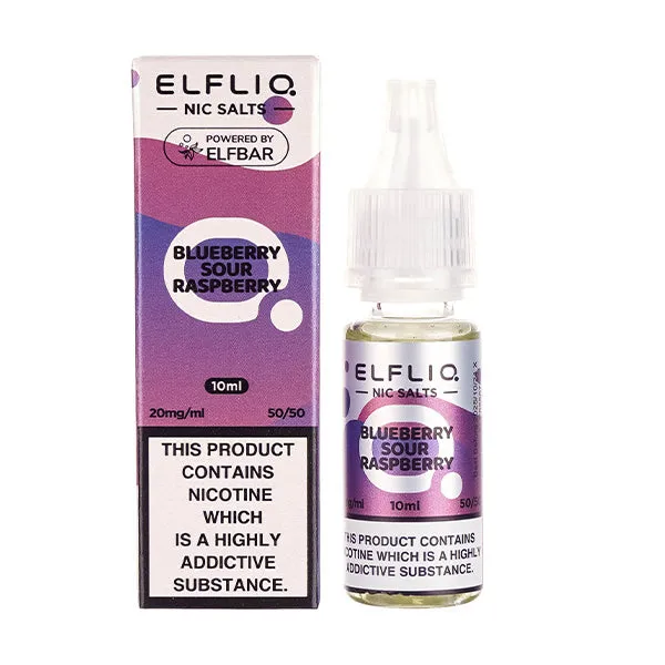 Blueberry Sour Raspberry Nic Salt E-Liquid by Elf Bar Elfliq Salts 10ml