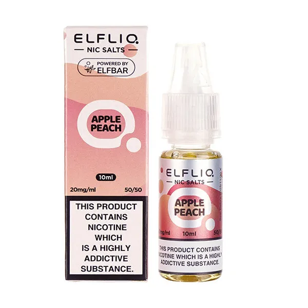 Apple Peach Nic Salt E-Liquid by Elf Bar Elfliq Salts 10ml