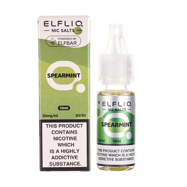 Spearmint Nic Salt E-Liquid by Elf Bar Elfliq Salts 10ml