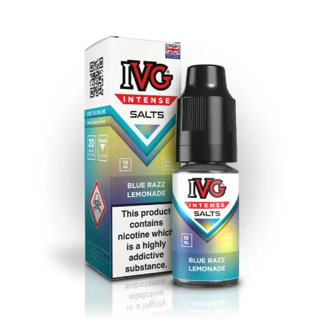 Blue Razz Lemonade Nic Salt E-Liquid by IVG Intense 10ml