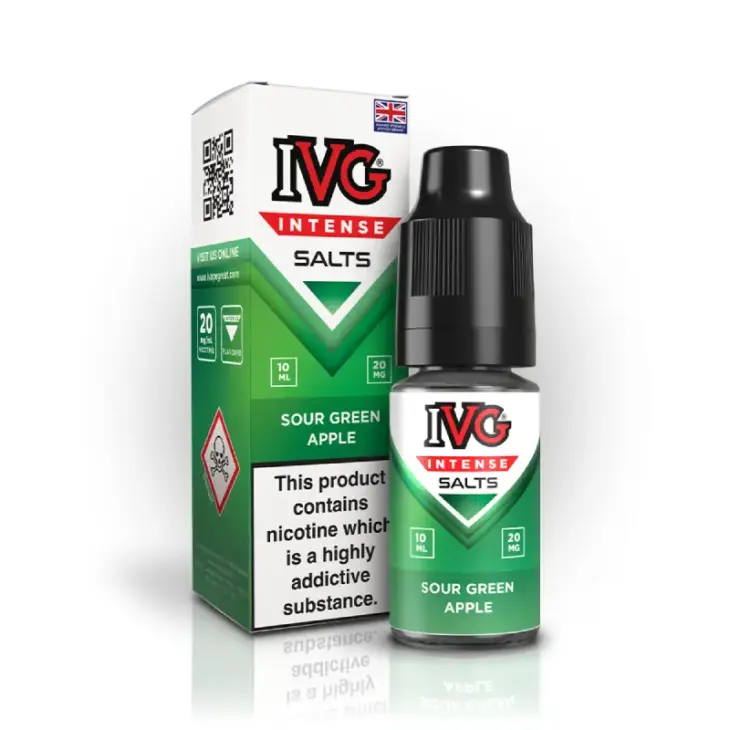 Sour Green Apple Nic Salt E-Liquid by IVG Intense 10ml