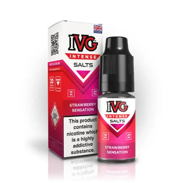 Strawberry Sensations Nic Salt E-Liquid by IVG Intense 10ml
