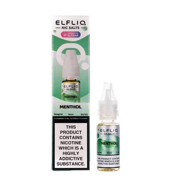 Menthol Nic Salt E-Liquid by Elf Bar Elfliq Salts 10ml