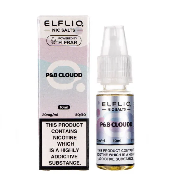 Cotton Candy Ice (P&B Cloud) Nic Salt E-Liquid by Elf Bar Elfliq Salts 10ml