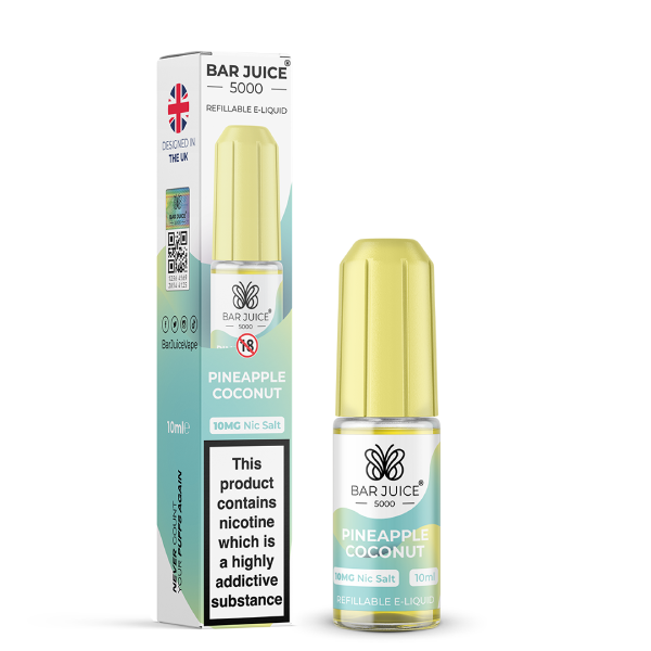 Pineapple Coconut Nic Salt E-Liquid by Bar Juice 5000 Salts 10ml