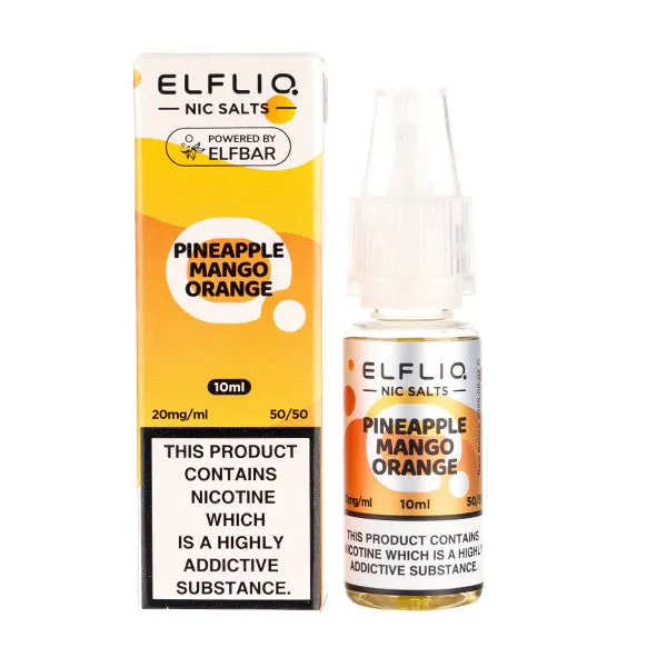 Pineapple Mango Orange Nic Salt E-Liquid by Elf Bar Elfliq Salts 10ml