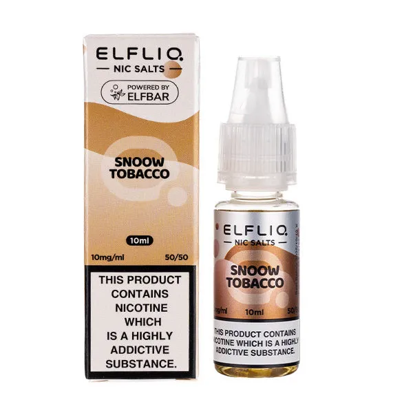Cream Tobacco(Snoow Tobacco) Nic Salt E-Liquid by Elf Bar Elfliq Salts 10ml