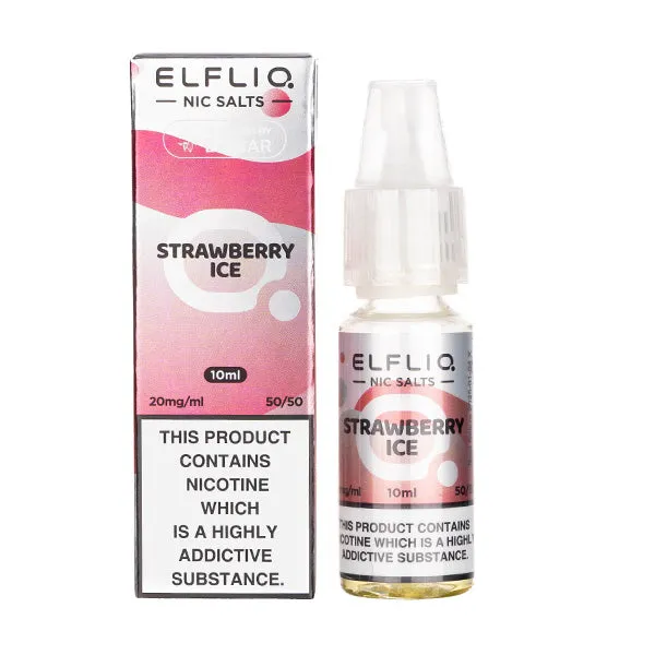 Strawberry Ice Nic Salt E-Liquid by Elf Bar Elfliq Salts 10ml