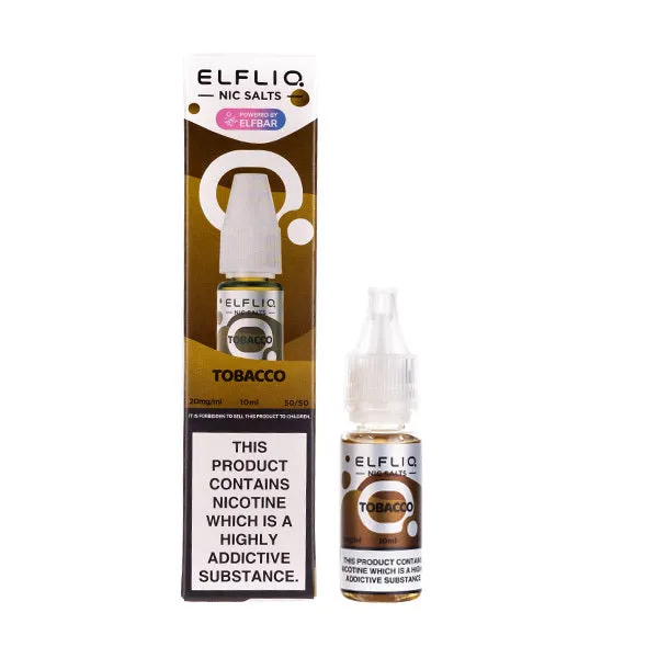 Tobacco Nic Salt E-Liquid by Elf Bar Elfliq Salts 10ml