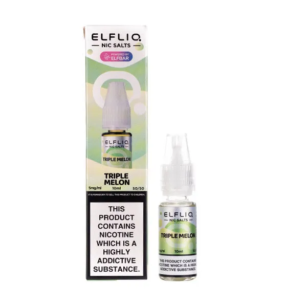 Triple Melon Nic Salt E-Liquid by Elf Bar Elfliq Salts 10ml
