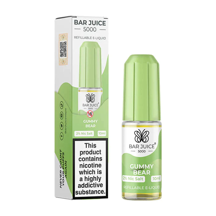 Gummy Bear Nic Salt E-Liquid by Bar Juice 5000 Salts 10ml