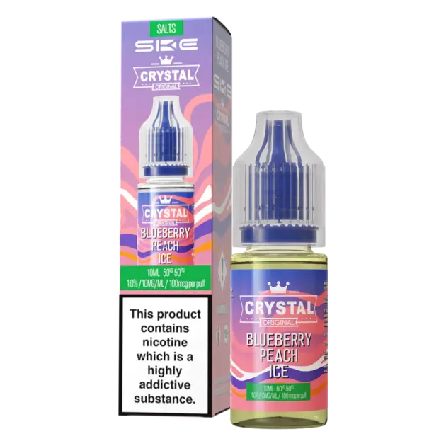 Blueberry Peach Ice Nic Salt E-Liquid by SKE Crystal Original 10ml