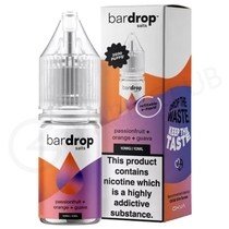 Passionfruit Orange Guava Nic Salt E-Liquid by Bar Drop Salts